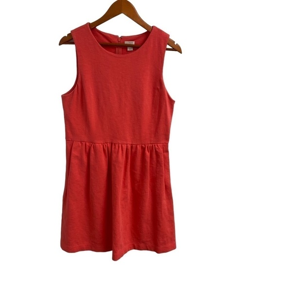 J Crew Daybreak Stretch Sleeveless Fit and Flare Ladies Dress Pockets Size Large - Picture 4 of 16